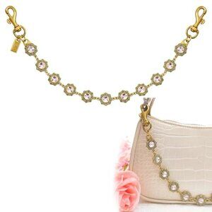 Vintage Gold Bag Charms Purse Extender Chain Floral Cute Wallet Keychain